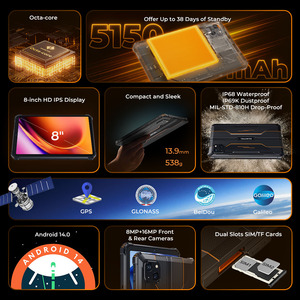 Oukitel rt3 Pro gồ ghề máy tính bảng 8 "HD hiển thị 5150mAh Pin máy tính bảng, <span class=keywords><strong>Android</strong></span> 14 16MP chính máy ảnh IP68 & ip69k - Product Image 2