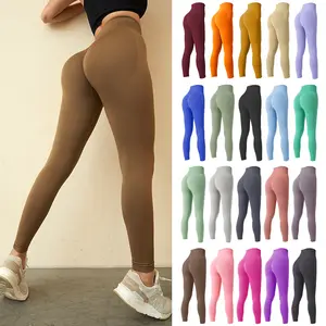 Damen Leggings nahtlose hoch taillierte Yoga hosen Trainings strumpfhose Scrunch Butt Lift Gym Leggings