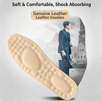 Semelles intérieures en cuir de vache véritable pour hommes et femmes, respirantes, déodorantes, souples, absorbant les chocs, pour chaussures de sport, pleine longueur