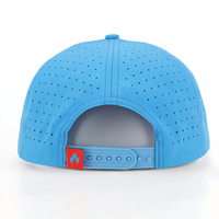 Chapeaux de sport en corde avec logo brodé 3D avec flamme et logo personnalisé Casquette de baseball imperméable en polyester avec trou découpé au laser pour l'extérieur