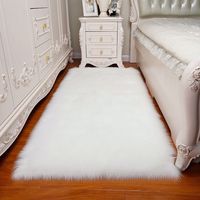 Dalles de Moquette Imitation Peau de Mouton Tapis MBX Bohème Moelleux en Peluche pour le Salon Peluche Meowth Kaydon Realislim