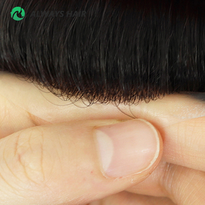 Toupet da <span class=keywords><strong>Uomo</strong></span> Economico e Resistente in Mono PU, Sistema di Capelli Umani Indiani, Stile Libero, Colore Nero Naturale, Misure Varie 5x7 5x8 6x8 6x9 7x9 7x10 8x10 8x11 9x11 - Product Image 4