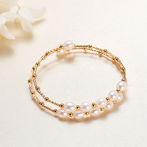Bracelets en perles d'eau douce de style ethnique baroque en gros, source de petits stands de marchandises à Yiwu, bracelets et bijoux - Product Image 3