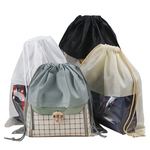 Многоразовые пылезащитные мешки из нетканого материала с завязками, экологичные, перерабатываемые, с возможностью нанесения логотипа/рисунка на заказ - Product Image 1