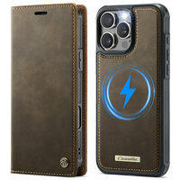 Funda tipo Cartera de cuero artificial de lujo CaseMe para 13 Pro Max RFID bloqueo carga inalámbrica 2 en 1 desmontable a prueba de golpes