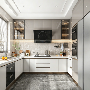 Sistema <span class=keywords><strong>Cucina</strong></span> Tradizionale Premium Su Misura con Elettrodomestici Integrati, Cantinetta Vino Integrata e Vetrina Aperta con Isola - Product Image 4