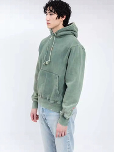 Sweat-shirt à capuche délavé et vieilli pour hommes et femmes, avec graffiti peint à la main - Product Image 5