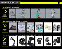 Support de téléphone magnétique rotatif à 360 degrés, étanche, à aspiration magnétique, extensible, pour voiture, salle de sport, miroir, lit, bureau, mains libres