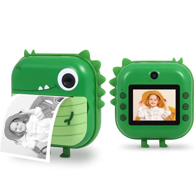 YEAH! inch طابعة فورية للأطفال كامارا صور فيديو مصغرة عدسة مزدوجة طباعة حرارية كاميرا رقمية للأطفال هدية لعبة
