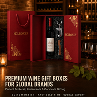 Scatole Regalo per Vino Personalizzate, Scatole in Cartone per Bottiglie di Vino con Stampa UV, Rivestimento Personalizzato, Logo Personalizzato, Produttore
