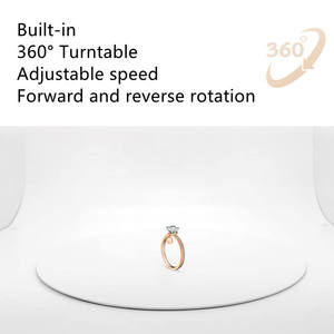 SANOTO TB20 Mini Photo Studio boîte à lumière intégré tourne-disque rotatif Softbox pour la photographie de bijoux numérisation <span class=keywords><strong>3D</strong></span> - Product Image 4