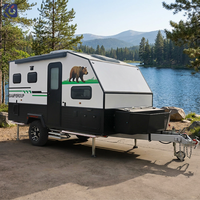CAMPTR Camping-car hybride à parois rigides en toile, lits escamotables, léger, capable de remorquage, pour les passionnés de plein air