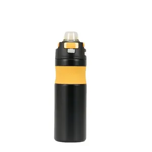 Flip Top Thermos Cup Thickened Sports Large Capacity Straw Cup Large Capacity Portable Double Drinking Water Bottle