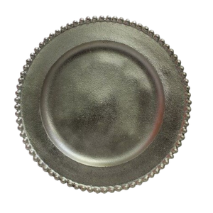 Plat en métal de table décoratif sûr en laiton fini alimentaire servant des assiettes de chargeur hôtel cuisine restauration utilisation - Product Image 5