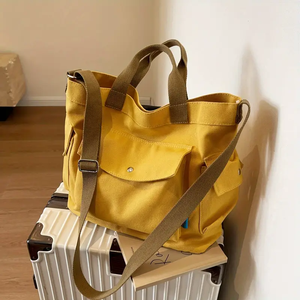 Công Suất Lớn Hàn Quốc Phong Cách <span class=keywords><strong>Canvas</strong></span> Tote Túi Cho Phụ Nữ Đa Năng Đơn Giản Vai Sứ Giả Từ Đóng Cửa Không Thấm Nước Thiết Kế Mới - Product Image 2