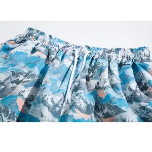 Wholesale OEM High Quality Print Casual Hawaiian Trunks Unisex Street Short Surfing Cycling Sports Half Pants