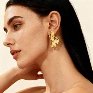 स्टेनलेस स्टील pvd 18k सोने की परत हाइपोएलर्जेनिक टाइटेनियम कान स्टड फैक्ट्री प्रत्यक्ष - Product Image 3