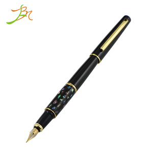 Conchiglie di metallo nero di lusso penne stilografiche pennino <span class=keywords><strong>oro</strong></span> resina epossidica Pulpen conchiglia penna <span class=keywords><strong>fontana</strong></span> - Product Image 6