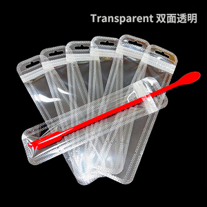 Transparente <span class=keywords><strong>PVC</strong></span>/PE Reißverschlussbeutel mit Aufhängeloch Wiederverschließbare Kunststoff-Verpackungsbeutel - Product Image 6