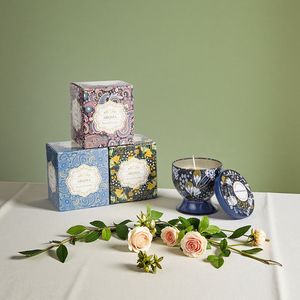 Angju Scented Candles Soybean Mixed Wax Floral Fragrance Smokeless Candle Gift <b>Box</b> Birthday <b>Present</b> - Product Image 3