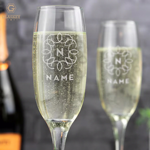 Personalized Wedding <strong>Champagne</strong> <strong>Flutes</strong> Laser Etched Custom Tulip <strong>Champagne</strong> Glass Text Luxury Bespoke Prosecco Glass for Weddings - Product Image 4