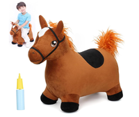 Trémie gonflable pour animaux, cheval sautant, tour d'intérieur extérieur sur videur en caoutchouc pour fille de 3 à 4 ans
