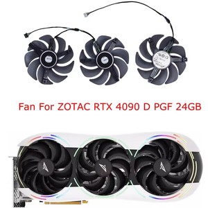 Ventilador de refrigeración para tarjeta gráfica, ventilador de vídeo para <span class=keywords><strong>ZOTAC</strong></span> RTX 4090 <span class=keywords><strong>4080</strong></span> AMP Extreme AIRO Moon White, para <span class=keywords><strong>ZOTAC</strong></span> RTX4090 D PGF 24GB - Product Image 1