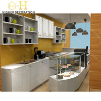 Diseño de Barra de Bar Comercial de Lujo, Muebles de Panadería Modernos de Madera, Vitrinas Personalizadas para Cafetería