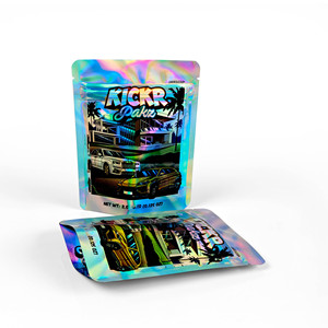 תיק לייזר מודפס מותאם אישית תיק לייזר פלסטיק אריזה הולוגרפית תיק קשת תיק - Product Image 3