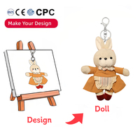 Porte-clés en peluche mini personnalisé CE CPC OEM, jouets en peluche personnalisés, porte-clés anime, ours en peluche pour pendentif mascotte douce, logo personnalisé