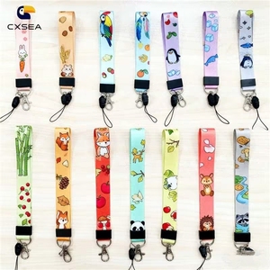 Customize Thermal Transfer Printed Lanyards Idol Stray Gifts for Fans Polyester Promotional Mobile Phone Accessories