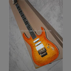Chitarra Elettrica Weifang Rebon 6 Corde Modello ST con Tremolo <span class=keywords><strong>Floyd</strong></span> Rose e Top in Acero Trapuntato - Product Image 5