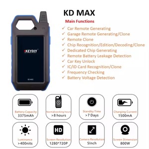 Programmeur de clés et générateur de télécommandes KEYDIY KD-MAX avec testeur de fréquence de puce, multilingue, 12V, garantie 1 an - Product Image 4