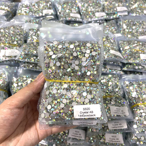 Strass en verre à dos plat Jany Crystal AB, style 3D, non thermocollants, pour la décoration de manucure, vente en gros - Product Image 2