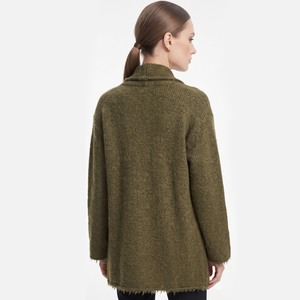 <span class=keywords><strong>Cardigan</strong></span> en tricot doux à manches longues pour <span class=keywords><strong>femme</strong></span>, style <span class=keywords><strong>vintage</strong></span>, ouvert sur le devant, uni, confortable, avec pompons, pull tendance pour l'automne - Product Image 2