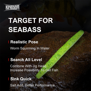 Señuelos de Pesca Suaves Kingdom 8858, PVC, 100 mm, 75 mm, Cabeza de Jig de Plomo, Hundimiento Lento, Señuelo Suave, Crankbait, Worms <span class=keywords><strong>Trick</strong></span>, Ned Rig - Product Image 4