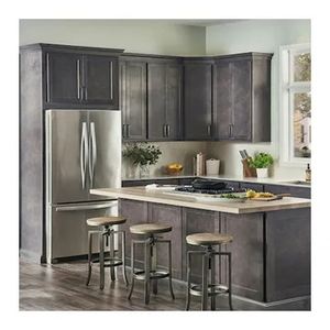 Vente directe <span class=keywords><strong>d</strong></span>'usine Armoire de cuisine moderne en aluminium personnalisée avec portes en <span class=keywords><strong>verre</strong></span> Unité de style américain Design en arc contemporain - Product Image 4