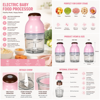 Hotselling Premium RVS Mini-sapcentrifuge & -vleesmolen Multifunctionele huishoudelijke fruitblender 250W Drukknopbediening