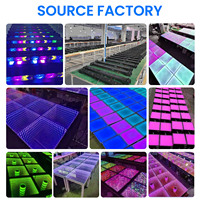 3D Infinity Spiegel LED Tanzflächen-Panel Licht RGB Vollfarbig für Hochzeit Party Bühne Event Dekoration
