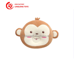 Детская подушка-компаньон для сна в виде обезьянки с бантом, плюшевая, дышащая, комфортная, формирующая голову, с сертификатом EN-71 - Product Image 4