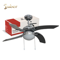 Ventilateur de plafond moderne de 42 pouces avec lumière LED, 3 vitesses, pour salon, avec kit de montage au plafond en verre inclus
