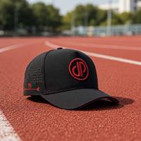 Gorra de Béisbol Deportiva de 5 Paneles con Perforaciones Láser, Logotipo Bordado, Transpirable, Ligera y Ajustable para Correr al Aire Libre