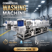Laveuse automatique industrielle de paniers en plastique, type pulvérisation, pour usine alimentaire