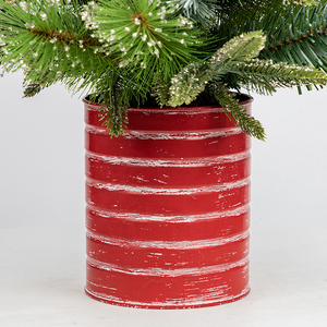 Co-Arts 30 pouces Faux Craft PE Pin Aiguilles Arbre de Noël avec pot en métal rouge - Product Image 4