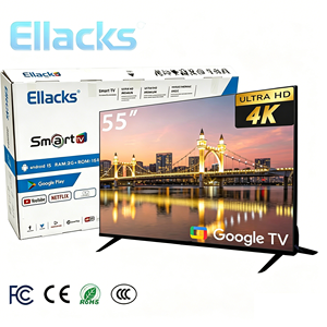 Meilleur téléviseur intelligent LCD sans cadre de <span class=keywords><strong>55</strong></span> <span class=keywords><strong>pouces</strong></span> pour usage familial, WiFi et Bluetooth, Android 15, HDTV 4K UHD, prix raisonnable pour les grossistes - Product Image 1