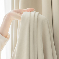 Gorden Mewah Solid ZSTARR untuk Ruang Tamu, Tirai Beige untuk Kamar Tidur, Perlengkapan Jendela Custom, Sepasang Gorden