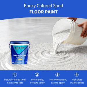 Pintura Epoxi Autonivelante Antideslizante Resistente al Desgaste para Renovación de Pisos, Revestimiento Líquido con Efecto Mármol para Interiores y Exteriores - Product Image 4
