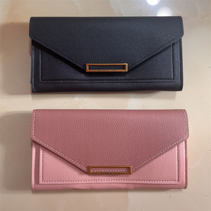 <span class=keywords><strong>Portafoglio</strong></span> in pelle sintetica di moda retrò da <span class=keywords><strong>donna</strong></span> all'ingrosso Design lungo molto economico - Product Image 4