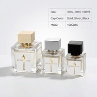 Vente en gros usine OEM Nouveau Atomiseur de parfum carré en verre pour voyage 30/50/100ml Flacons vaporisateurs vides rechargeables Logo personnalisé Faible MOQ