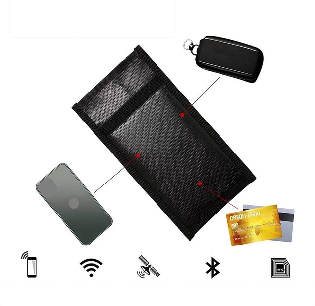 Handmade Casual Style Faraday Bag GPS and RFID Signal Blocking Mobile Phone Privacy Protection Shielding Bag